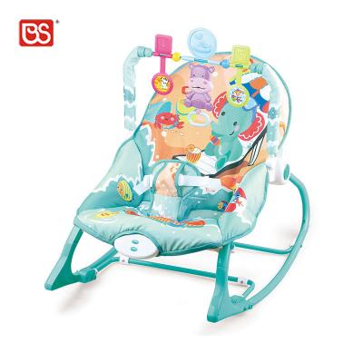 China Baby BS Toy Green Multifunction Crib 3 Infant Linkable Toys To Toddler Electric Vibration Sleep Rocking Chair Soft Cradle With Musical for sale