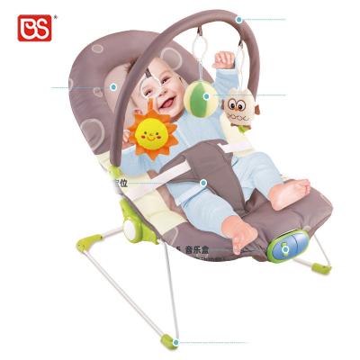 China BS Toy BS Toy Rocking Chair GCC Multi-Function Electric Child Swing Chair Baby Folding Automatic Portable Plastic Hutch with Soft Rattle for sale