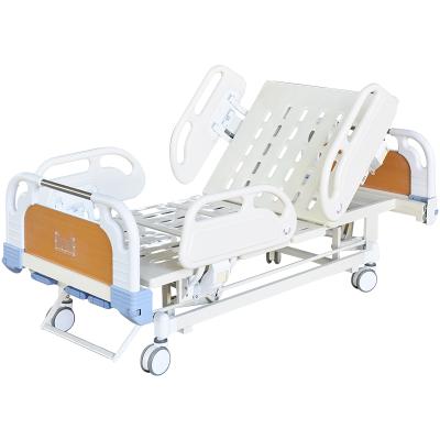 China Munual Deluxe Manual Inpatient Triple Function Medical Nursing Bed For Hospital Home Baby Children for sale