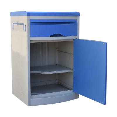 China Hospital Room Metal Inpatient Side Table And Lockers Standing Cabinet ABS Bedside Nightstand for sale