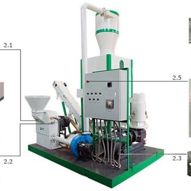 China Mobile Multifunctional Complete Plant Small Pellet Plant 600-800KG Feed Wood Pellet Production Line for sale