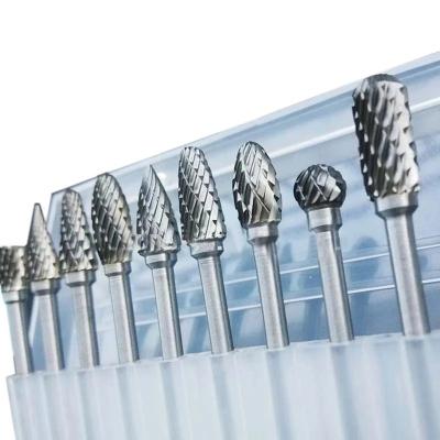 China 10pcs Metal Drilling Head Tungsten Steel Grinding Tungsten Carbide Deburrs Sets Mini Drill Diamond Burs Hardware Tungsten Dremel Accessories for sale