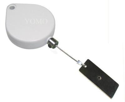 China YOMO White Retractable Plastic Heart-Shaped Retail Security Pull Box with loop end for sale