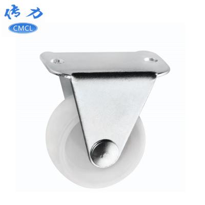 China China Factory Direct Sales 1 Inch Small Rigid White PP Movable Directional Bookshelves Caster Miniature Linear Wheels for sale