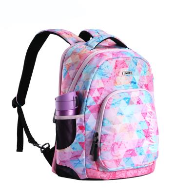 China Water Repellent UNIKER Customized 2021 Checkered Backpacks With Mochilas Dama Pink for sale