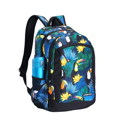 China UNIKER 600D Adventure Waterproof Casual Daypack Simple Drawing Backpack For School for sale