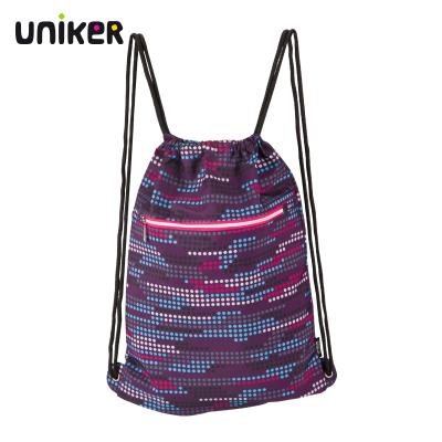 China UNIKER Sports Waterproof Shoes Draw String Backpack Bag Gymsac Backpack for sale