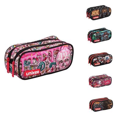 China Schools & Desks UNIKER Stationery Pencil Case For School With Compartment for sale