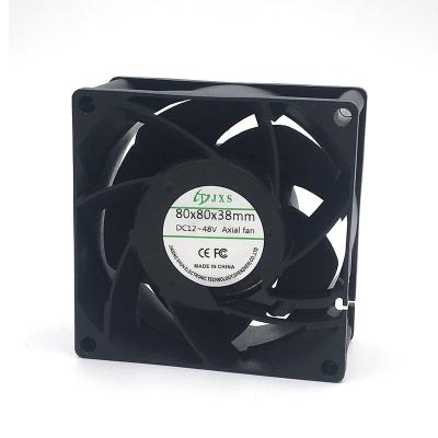 China OEM Exhaust Hotels ODM Axial DC 5800 Cfm 8038 Axial Fan 80X80mm Super High Flow 12V Fan for sale