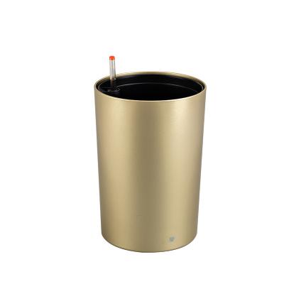 China Contemporary Garden Desktop Planter Luxury Straight Cylinder Pot Modern Self Watering Plastic Flower Pot for sale