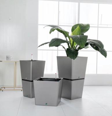 China Contemporary Large Size Wholesale Outdoor&Indoor Self Watering Plastic Flower Plant Plastic Pot for sale