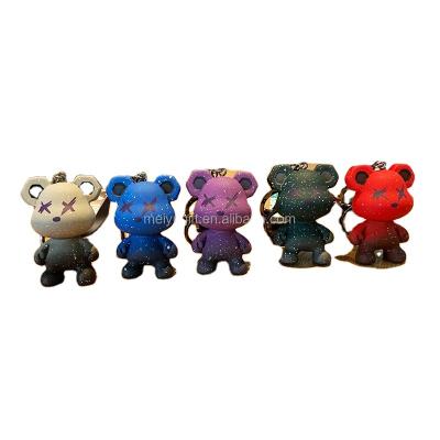 China Wholesale Eco-friendly creative head doll chameleon cartoon accessories kawaii llaveros pendant bear chain car for sale