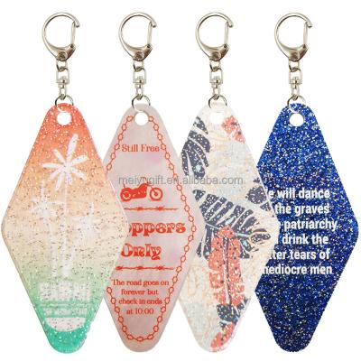 China Hot Promotion Customized Design Logo Colorful Printing Hotel Motel Key Chain Keytag Eco - Friendly for sale