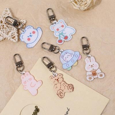 China Environmental Friendly Wholesale Customized Mini Acrylic Key Chain Clip Customize Designer Acrylic Key Chain for sale