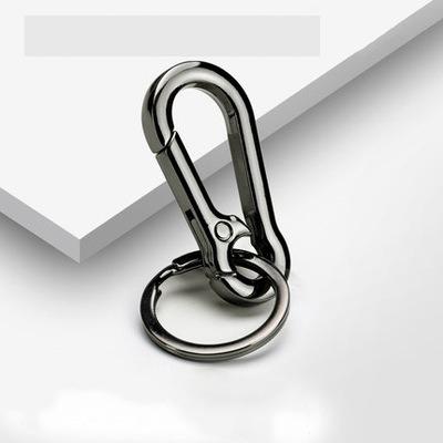 China Custom Metal Buckle Promotion Gift Logo Accessories Car Key Chain Lovers Anti Lose Waist Hanging Key Chain for sale