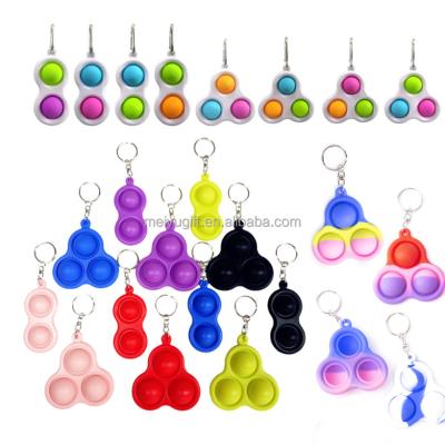 China Non-Toxic Camouflage Triang Push Noise Mini Push It Bubbles Sensory Push Button Busy Person Toys, Relaxation Portable Hand Key Chain for sale