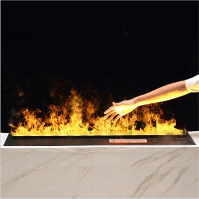 China Auto water fill modern villa apartment hotel led flame color voice control 3D water vapor electric fireplace for sale