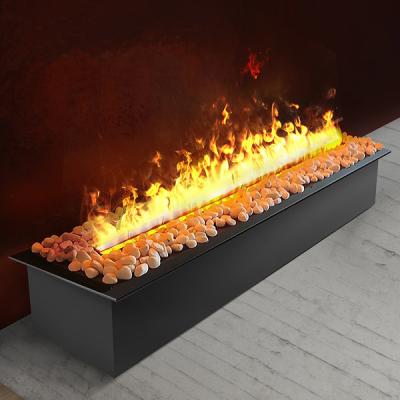 China Intelligent Stainless Steel LED Flame Fireplace Automatic Smart Water Vapor 3d Electric Fireplace for sale