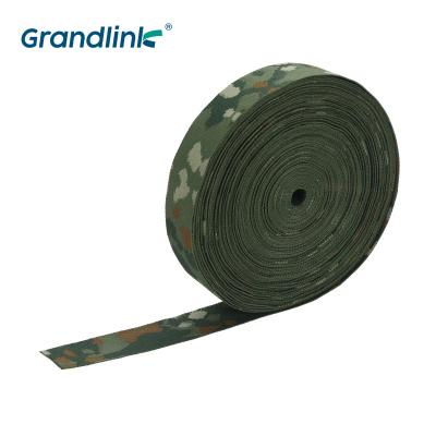 China Soft and Flexible Factory wholesale 25-50mm width Anti-Infrared camouflage polyester webbing camo webbing for sale