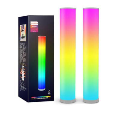 China 2021 Ambient Ambient Light App Cylinder RGB Modern Colorful Led Atmosphere Smart Floor Lamp Colorful for sale