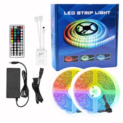 China Hotel Led Patch Light 2835RGB 54 LED Strip Light 12V 44 Keys Color Box Flexible Soft Infrared Remote Control Led Strip Light for sale