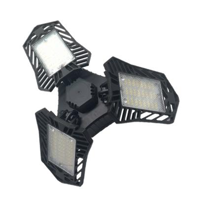 China New Warehouse Garage Ceiling Light 100w Deformable Led Garage Light With 3 Adjustable Panels for sale