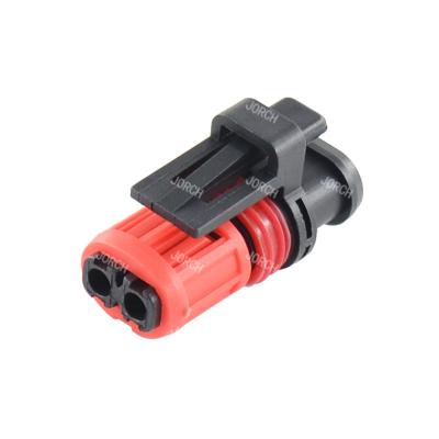 China 2 Terminal Amp Tyco Automotive Female Electrical Waterproof Wire Connector Waterproof Auto Connector 1337245-3 for sale