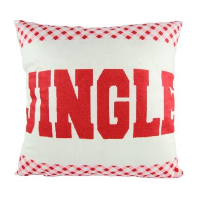 China Christmas folded printing cushion decoration design the new printing Christmas pillow cover living room sofas for sale