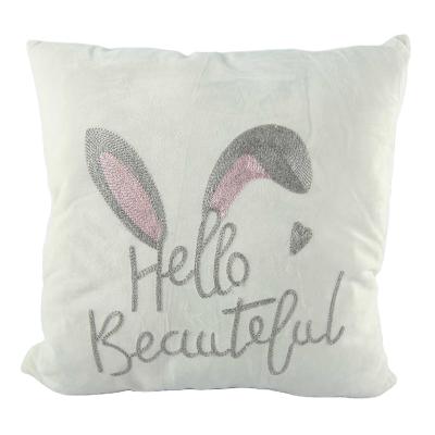 China Luxury Folded Easter Bunny Cushion Cover Rabbit Pillow Case Cushion Cover For Home Decor for sale