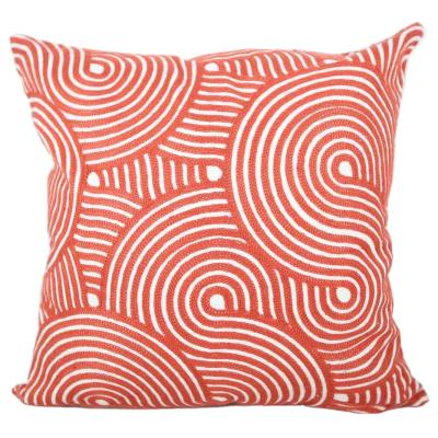 China Geometric Design Embroidery Folded Cushion Cover for Home Decor for sale