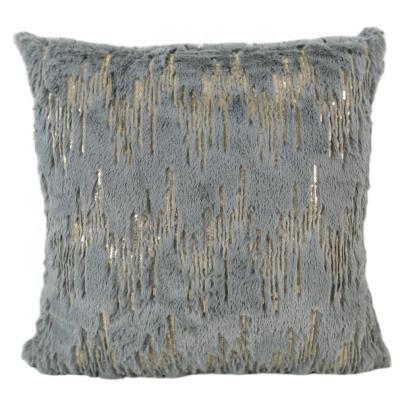 China Soft Folded Soild Square Sequin Decorative Pillow Covers Cushion Case Comfort Pillow for sale