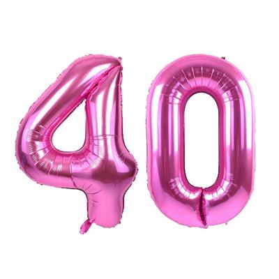 China 16 Inch Disposable Helium Birthday Alphabet Mylar Number Digit Party Eco-Friendly Banner Set Card Foil Retail Packing Balloons for sale