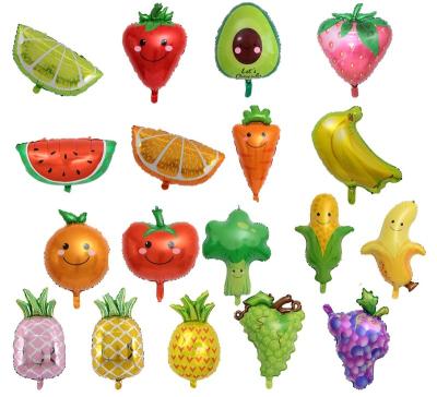 China New Special Eco-friendly Disposable Fruit And Vegetable Balloon Cartoon Strawberry Shaped Balloon Aluminum Part Decorated Pineapple Balloon 200985 for sale