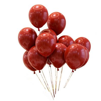 China 10 Inch Round Shape Balloon Eco-friendly Red Latex Balloon Disposable For Wedding Birthday Party 200953-2 for sale