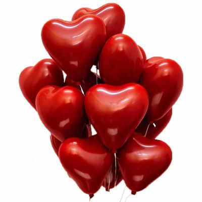 China 10 Inch Disposable Heart Shape Eco-friendly Balloon Red Latex Balloon For Wedding Birthday Party 200953-1 for sale