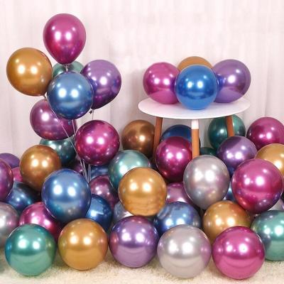 China Hot Selling Eco-friendly Disposable Latex Metallic Balloon 12 Inch Foil Chrome Party Decoration Balloon For Birthday Wedding Festival 200747 for sale