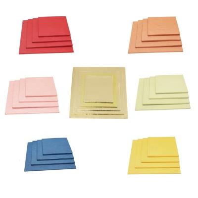 China Recycled Materials Wholesale Disposable Cake Tray Gold Food Grade Cake Drum 12mm Thickness Cake Board Corrugated JL-0013 for sale