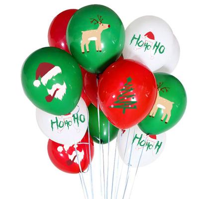 China Christmas Eco - Friendly Latex Balloons Red Green White Balloons For Christmas Party Decorations for sale