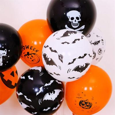 China Eco-friendly Halloween Latex Balloons Halloween Pumpkin Ghost Balloons For Party Decoration for sale