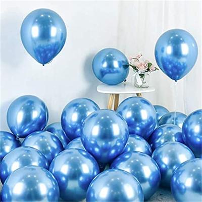 China Eco-friendly Desktop Accessories Latex Balloon Letter Set Standard Blue Balloons Birthday Party Decorations for sale