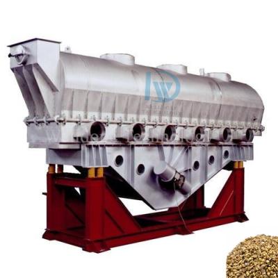 China Vibrating Fluidized Bed Dryer For Sea Granule Salt Bread Crumb ZLG Series Vibration Cooler Drying Machine for sale