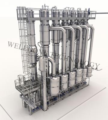 China Starker Dünnschichtverdampfer Juice Three Effects 0.25Mpa zu verkaufen