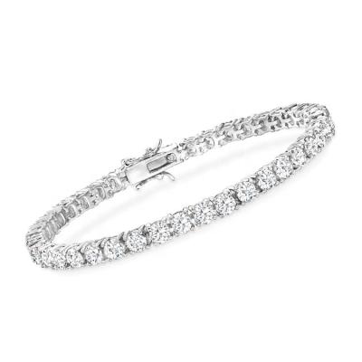 China Non-fading 2 Women 14k Diamond Moissanite Tennis Bracelets Natural 925 Sterling Silver 4mm Gold Plated for sale