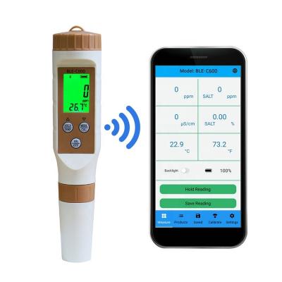 China Manufacturer Hydroponic Blue Tooth PH METER Controller EC pH Smart App pH Tester 7 in 1 Type ORP Meter Pen OEM Your Logo for sale