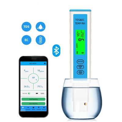 China TDS Portable Smart Aquarium TDS EC Sensor Hydroponic TDS Sensor EC Tempture Humidity 4 in 1 Water Tester for sale