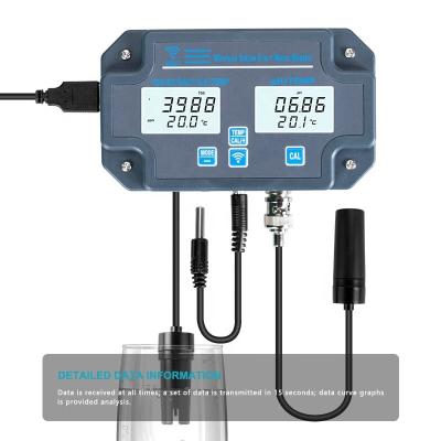 China Multi-Function Smart WiFi Meter PH Meter Water Quality Meter SALT S.G.Temp EC TDS pH Tester Multiparameter ph/EC/TDS/SALT/S.G/Temperature APP Monitor in-1 6-line tester online for aquarium for sale