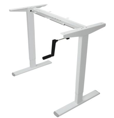 China Adjustable (height) Manul Height Adjustable Table Office Furniture 2 Stage Crank Sit and Standing Desk for sale