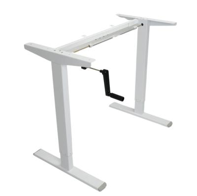 China Adjustable (height) Hot Sell Manul Height Adjustable Table Computer Desk Crank Sit and Standing Desk for sale