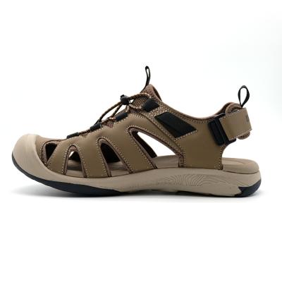 China Fashion Trend Beach Design Fashionable Sport Rubber Sandal Custom Unique Comfortable PU Man for sale