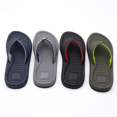 China Summer Non-slip Wholesale Outdoor Beach Eva Pu Textile Flat Phylon Slipper Cheap Comfortable Flip Flop For Man for sale